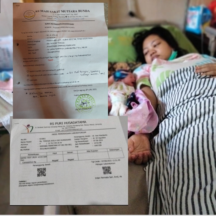 Lapor Bu Winarti :R. Sakit Mutiara Bunda Unit 2, Mengcovidkan Ibu yang Bersalin, Terlalu